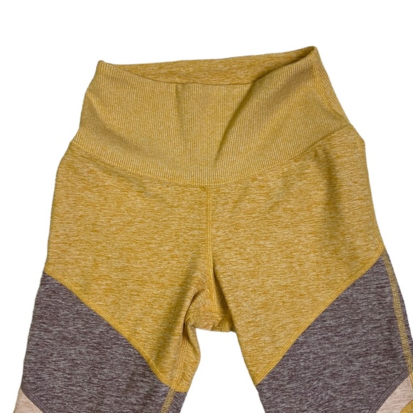 ALO Yoga High Waist Sheila AloSoft Legging Tight Yellow Heather XS - Picture 4 of 14